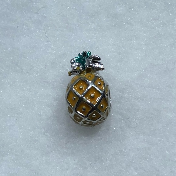 NEW•Silver & Enamel Pineapple DIY charm/bead - Picture 6 of 7